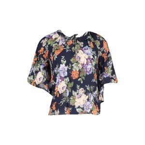 Vilshenko Floral Print Lena Top in Multicolor Silk